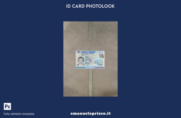 modello frontale photolook (aggiornato) della carta d'identità italiana stile ve